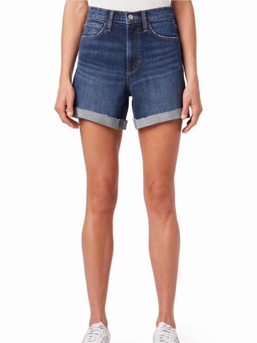 Joe's Jeans Dark Blue Rolled Cuff Denim Shorts